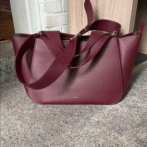 Cuyana Red Tote Bag with Minimalist Design